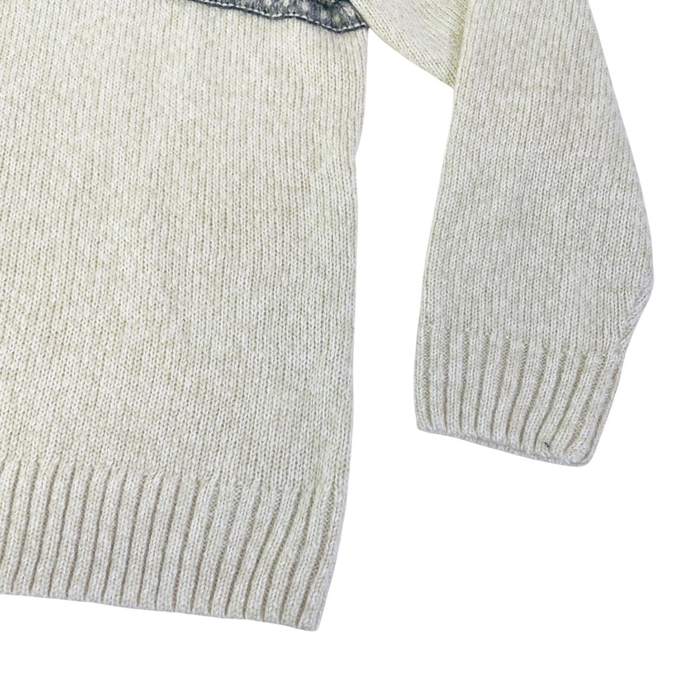 VTG Tricots St Raphael Fair Isle Sweater Mens XL Nordic Button Mock Neck - Picture 5 of 8